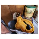 Goldfish Container & Assorted Tins