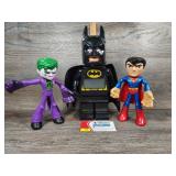 Batman Digital Clock & Flextreme Joker & Superman