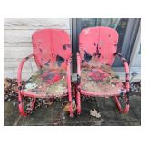 Vintage Metal Motel Patio Chairs
