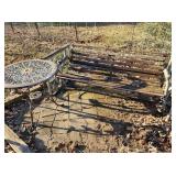 Vintage Glider & Metal Table