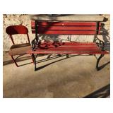 Porch / Patio Bench & Vintage Child Chair