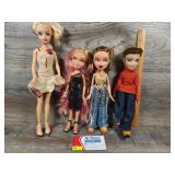 Bratz Dolls (3) & My Scene Barbie