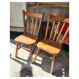 Pair Wood Chairs