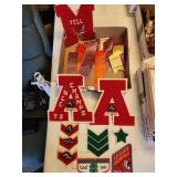 Vintage High School Varsity Letters & Ribbons