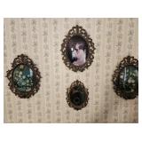 Vintage Art in Metal Frames