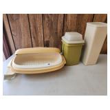 Vintage Tupperware Steamer, Pickle & Cheese Contai