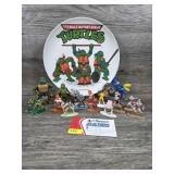 TMNT Vintage Plate & Assorted Lot