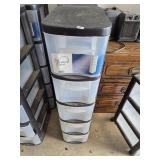 Pair 5 Drawer Storage Containers