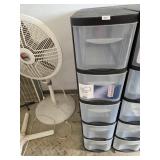 Pair 5 Drawer Storage Containers