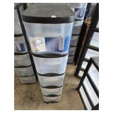 Pair 5 Drawer Storage Containers