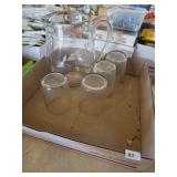 Vintage Etched Glass Juice Set