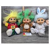 Vintage Troll Doll Trio