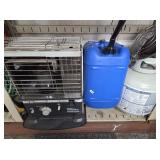 Kerosene Heater, Fuel & Propane Tank