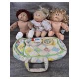Cabbage Patch Kids Trio & Quilted Diaper Bag
