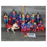 Superman, Super Girl, Wonder Woman Action Figures