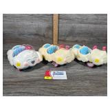 Vintage Care Bears Cloud Car Trio