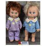 Vintage Galoob Baby Face Doll Pair