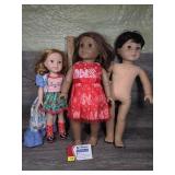 American Girl Doll Trio