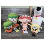 Plush South Park, Family Guy, SpongeBob