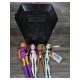 Moster High Coffin Closet & Assorted Dolls