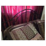 Full Size Bed w/ Black Metal Headboard
