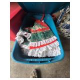 Tub of Christmas Tree Skirts & More
