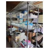 Metal / Wire Shelving Pair  18x48x76  NO CONTENTS