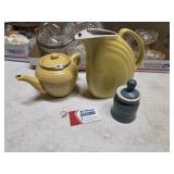 Lipton Tea Pot, Hall Pitcher, & Horseradish Jar