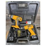 DeWalt Drill, Charger, 2 Batteries