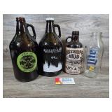 Miller Lite Milk Bottle & Assorted Growlers