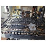 Iron Pillar Candle Stand & Bird Decor