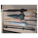 Umbrellas & Pair Decorative Curtain Rods
