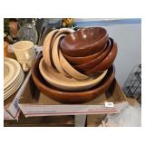Wood Salad Bowl Set