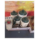 Cannister Set w/ Tea Pot & Mug