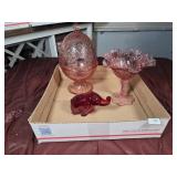Fenton Cabbage Rose Compote, Art Glass & More