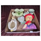 Vintage Shoe Planters & Lady Planter