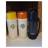 Vintage Aladdin Thermos Pair & Thermos