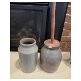 Small Stoneware Butter Churn