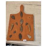Arrowheads & Artifacts on Wood