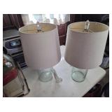 Clear Jar Table Lamps w/ Finial