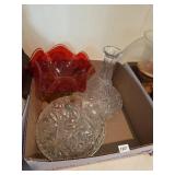 Vintage Amberina Viking Art Glass, & Clear Glass