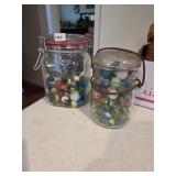 Marbles in Ball Jars