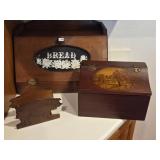 Bread Box, Recipe Box & Pig Napkin Holder