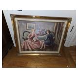 Gold Framed print of Victorian Couple