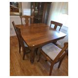 Quartersawn Oak Kitchen Table w/4 Paddle-Back Chai