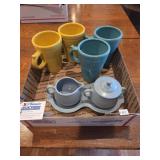 Fiestaware Cream & Sugar, Latte Mugs