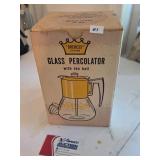 Dutchess Design Glass Percolator w/ Tea Ball