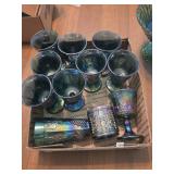 Carnival Glass Harvest Grape Set Indiana Glass
