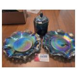Carnival Glass Harvest Grape Set Indiana Glass