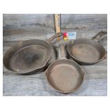 Cast Iron Skillet Set - 10", 8", 6"